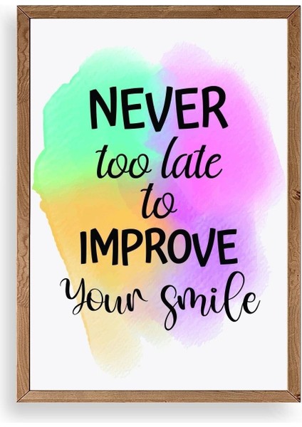 Motto Ahşap Çerçeveli Tablo