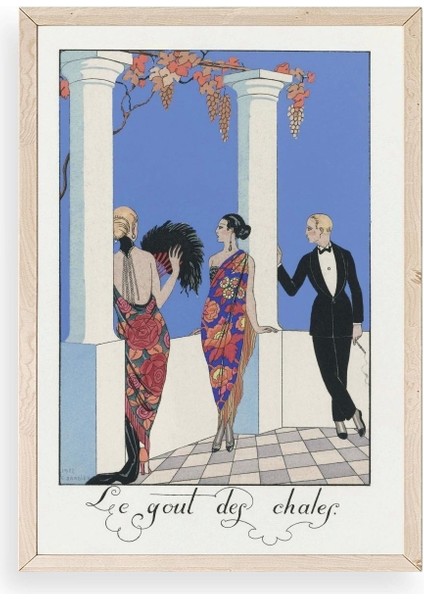 George Barbier Ahşap Çerçeveli Tablo