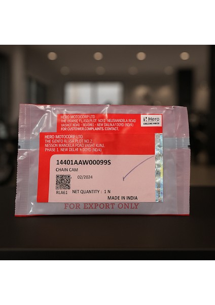 ✅ Hero Xpulse 200 / Xpulse 200T Uyumlu Orijinal Zincir Kamı (Chain Cam) (Ekzantrık Zıncırı)| Yetkili Bayi Satışı | Ef Motor