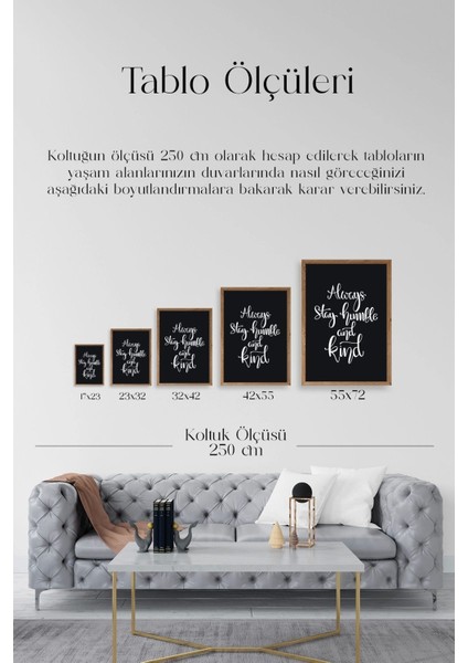 Motto Ahşap Çerçeveli Tablo indirimleri