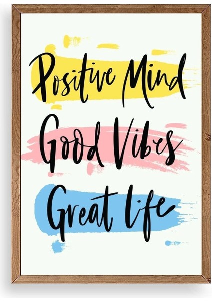Motto Ahşap Çerçeveli Tablo