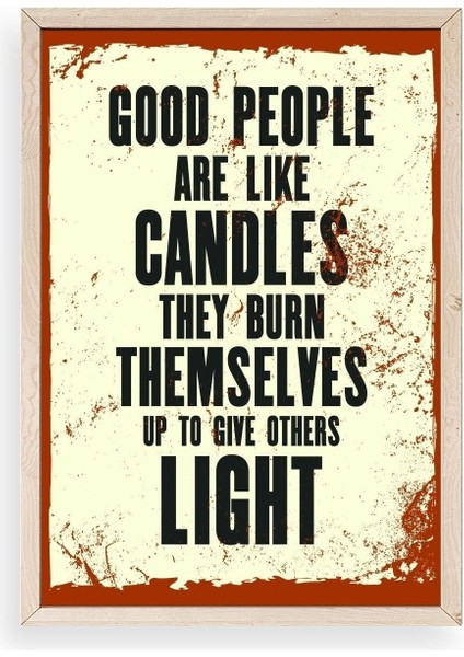 Motto Ahşap Çerçeveli Tablo