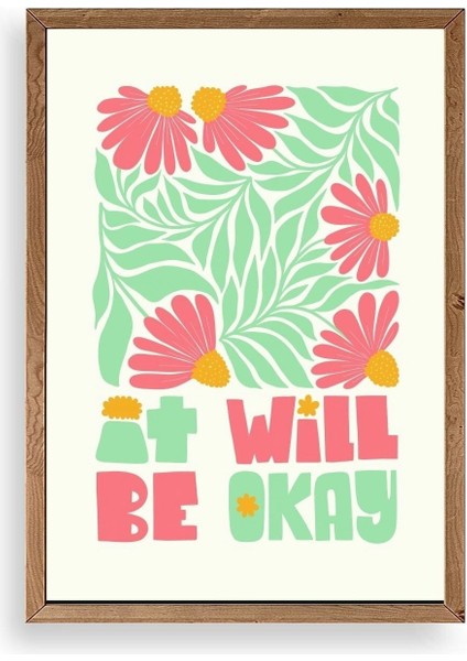 Motto Ahşap Çerçeveli Tablo