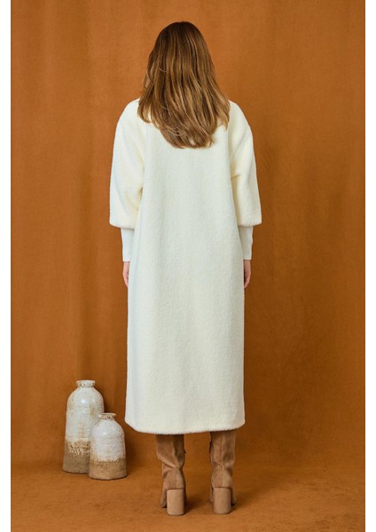 Çıtçıt Detaylı Angora Kaban Mont 15230 Ekru fırsatları