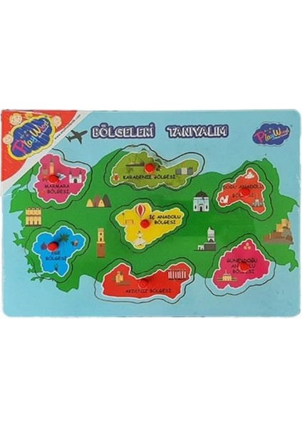Ahşap Eğitici Puzzle Kıtalar ve Bölgeler fiyatları
