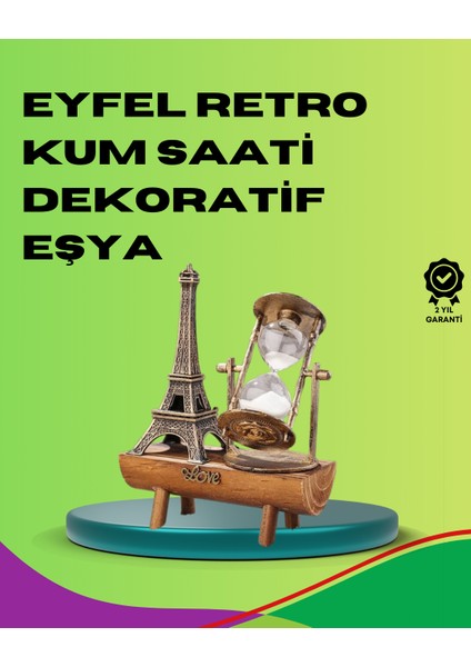 Ahşap Gövdeli Dekoratif Kum Saati – Masa Üstü El Sanatı Aksesuarı - ER001Y-53C9F0