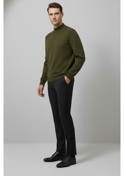 Erkek Slim Kesim Yumuşak Dokulu Tüylenmeyen Yarım Balıkçı Yaka Triko Kazak fiyatları