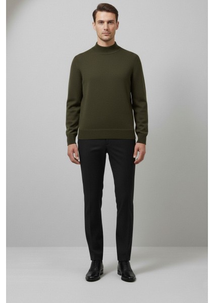 Erkek Slim Kesim Yumuşak Dokulu Tüylenmeyen Yarım Balıkçı Yaka Triko Kazak modelleri