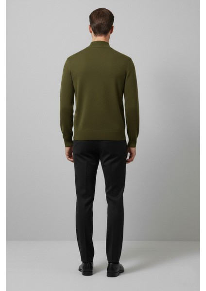 Erkek Slim Kesim Yumuşak Dokulu Tüylenmeyen Yarım Balıkçı Yaka Triko Kazak fırsatları