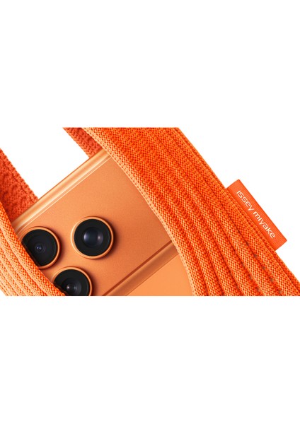 Tüm Telefonlarla Uyumlu iPhone Pocket Issey Mıyake Örgü Çapraz Telefon Çantası Askısı 80CM