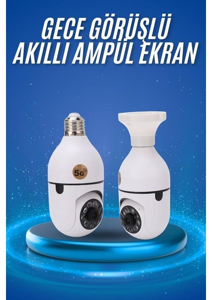 Gece Görüşlü Akıllı Dönebilen Ev Kamerası Ampül Kamera - ER001Y-53ENX4 fiyatları