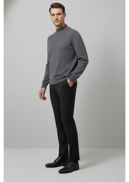 Erkek Slim Kesim Yumuşak Dokulu Tüylenmeyen Yarım Balıkçı Yaka Triko Kazak fiyatları