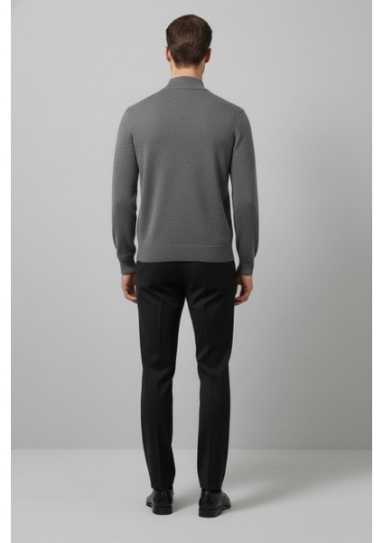 Erkek Slim Kesim Yumuşak Dokulu Tüylenmeyen Yarım Balıkçı Yaka Triko Kazak fırsatları