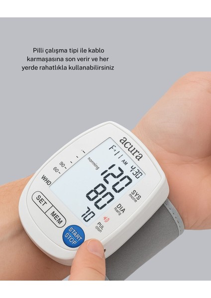 Buğz Bilekten Ölçer Tansiyon Aleti Şarjlı-Pilli Hafızalı Pratik Kullanım fırsatları