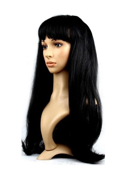 Buğz Uzun Siyah Peruk Saç