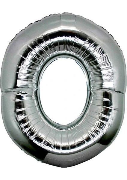 Buğz Gümüş Rengi Folyo Harf Balon 1 Metre