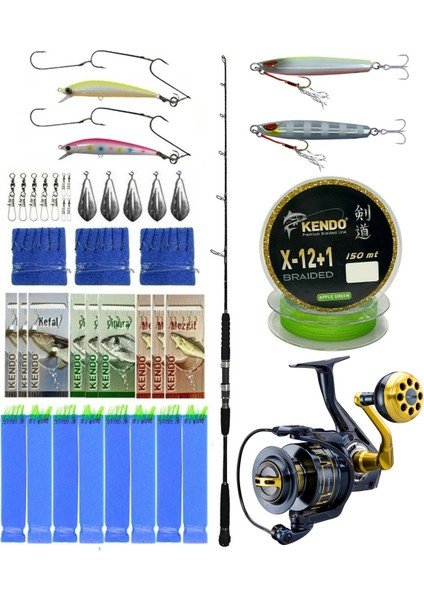 Profesyonel Tekne Oltası Seti Cavalla Speed Jigging Spin 159CM H 200-350GR 1 Parça&okuma Salina 6000HA Olta Makinesi