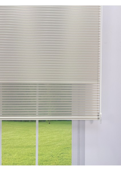 Luna Serisi Açık Gri Tül Açık Gri Stor Perde %100 Blackout, Çift Mekanizmalı, Kolay Montaj fiyatları