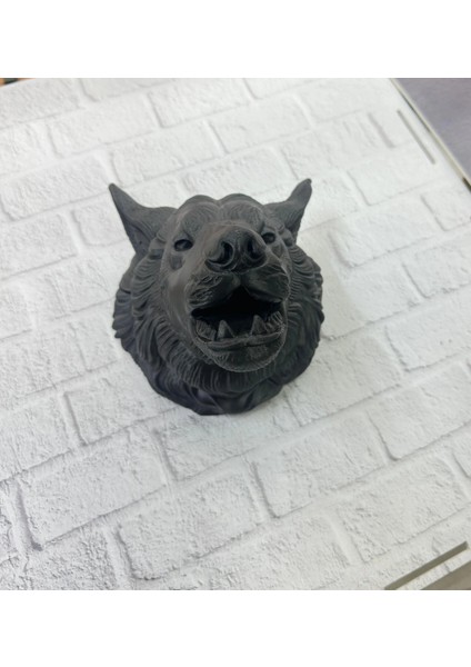 Buğz Dekoratif Asılabilir Siyah Ayı Başı 3D Duvar Heykeli 25X19 cm