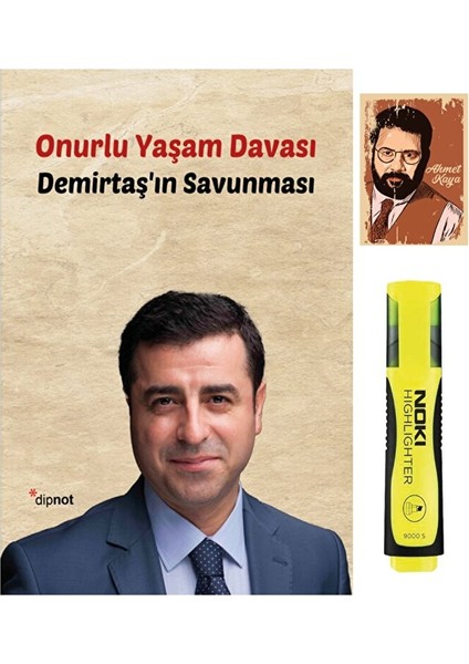 Selahattin Demirtaş'ın Savunması - Onurlu Yaşam Davası - Sarı Fosforlu Kalem - Not Defter Seti
