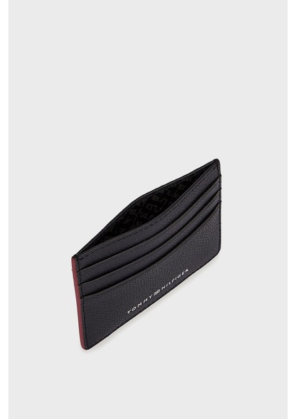 Erkek Marka Logolu Pürüzsüz Yüzeyli Birden Fazla Kart Yuvalı Siyah Kartlık AM0AM13606 fiyatları