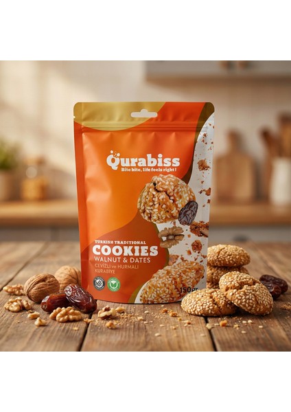 Cevizli ve Hurmalı Doğal El Yapımı Geleneksel Kurabiye | 150 gr