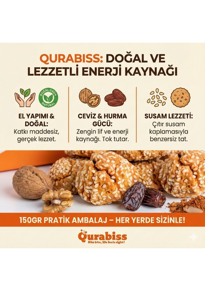 Cevizli ve Hurmalı Doğal El Yapımı Geleneksel Kurabiye | 150 gr indirimleri