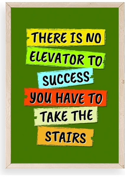 Motto Ahşap Çerçeveli Tablo