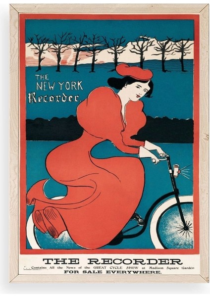 The New York Recorder Ahşap Çerçeveli Tablo