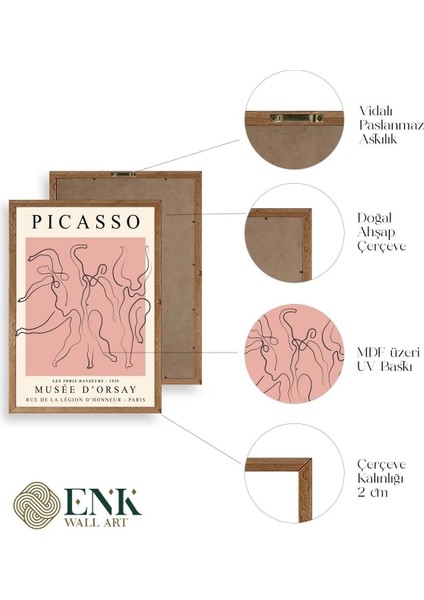 Picasso Ahşap Çerçeveli Tablo fırsatları