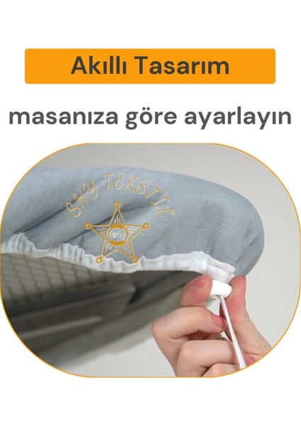 140X55 cm Keçeli Süngerli Ütü Masası Kılıfı, Şık ve Dayanıklı Bezi fiyatları