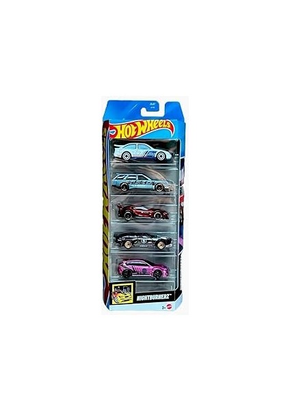1806 Hot Wheels Beşli Araba Seti Nightburnerz JBJ87