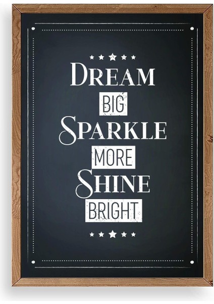 Motto Ahşap Çerçeveli Tablo