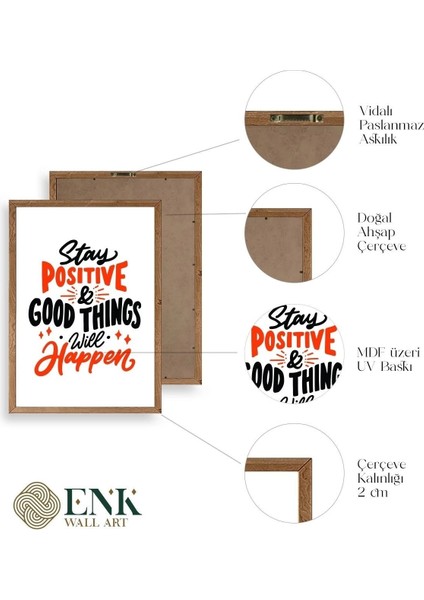 Motto Ahşap Çerçeveli Tablo fırsatları