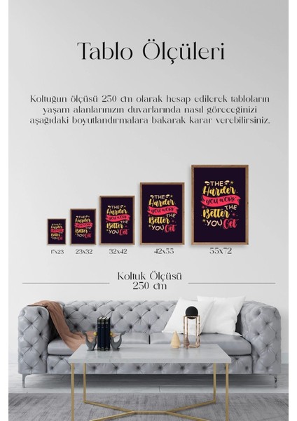 Motto Ahşap Çerçeveli Tablo indirimleri