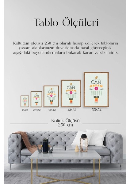 Motto Ahşap Çerçeveli Tablo indirimleri