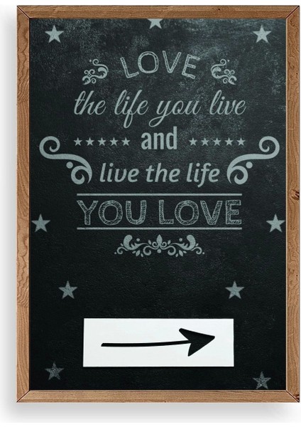 Motto Ahşap Çerçeveli Tablo