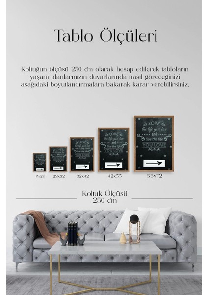 Motto Ahşap Çerçeveli Tablo indirimleri