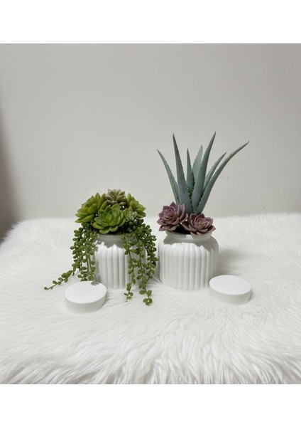 Ikili Kokulu Vazo Set Vernikli Beyaz fırsatları