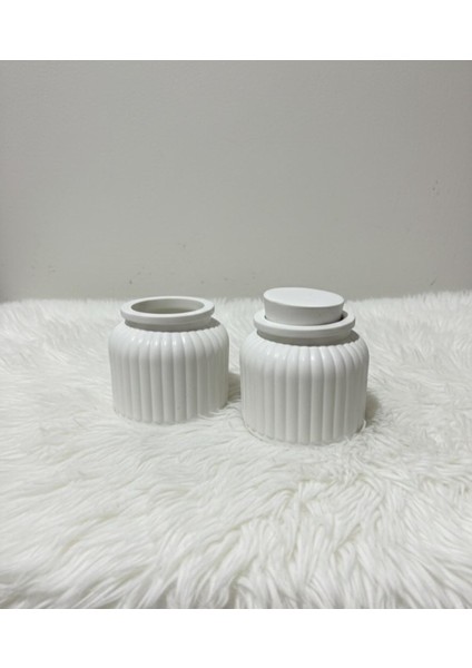 Ikili Kokulu Vazo Set Vernikli Beyaz indirimleri