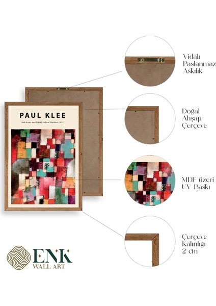 Paul Klee Ahşap Çerçeveli Tablo fırsatları
