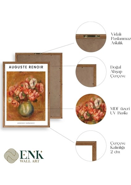 Renoir Ahşap Çerçeveli Tablo fırsatları