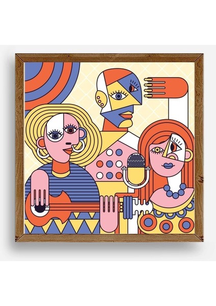 Modern Ahşap Çerçeveli Tablo