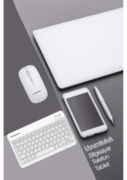 Beyaz Kablosuz Klavye ve Mouse Seti indirimleri