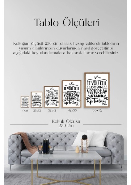 Motto Ahşap Çerçeveli Tablo indirimleri