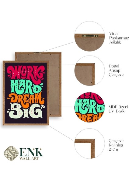 Motto Ahşap Çerçeveli Tablo fırsatları