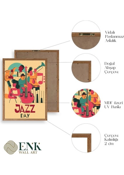 Jazz Ahşap Çerçeveli Tablo fırsatları