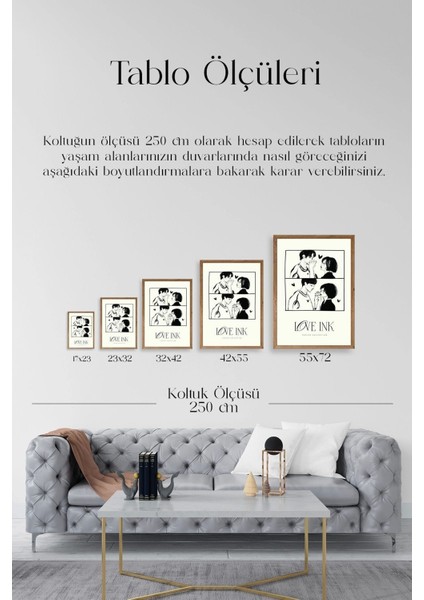 Love Ahşap Çerçeveli Tablo indirimleri