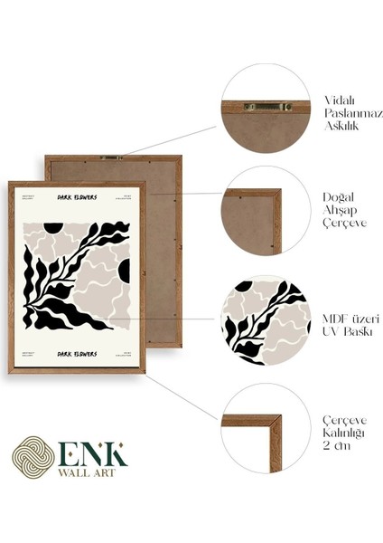 Çiçek Ahşap Çerçeveli Tablo fırsatları