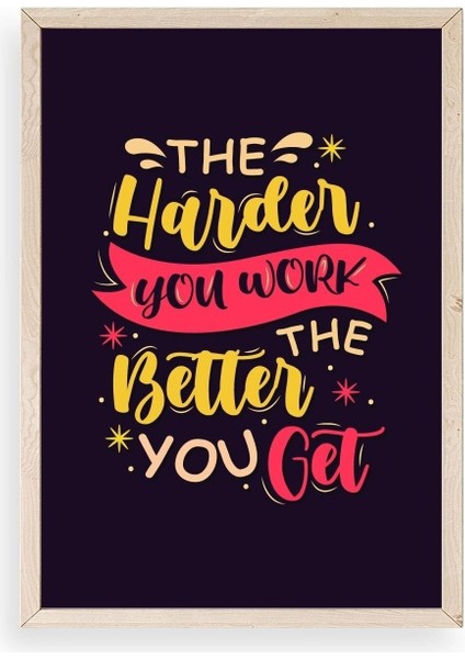 Motto Ahşap Çerçeveli Tablo